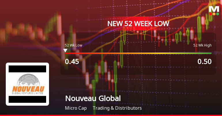 Nouveau Global Ventures Ltd Falls to 52-Week Low of Rs 0.45 as Sell-Off Deepens