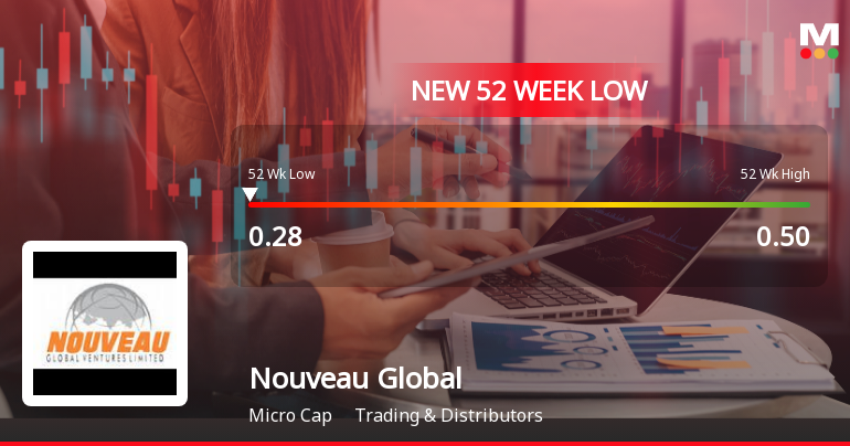 Nouveau Global Ventures Ltd Falls to 52-Week Low of Rs 0.28 as Sell-Off Deepens