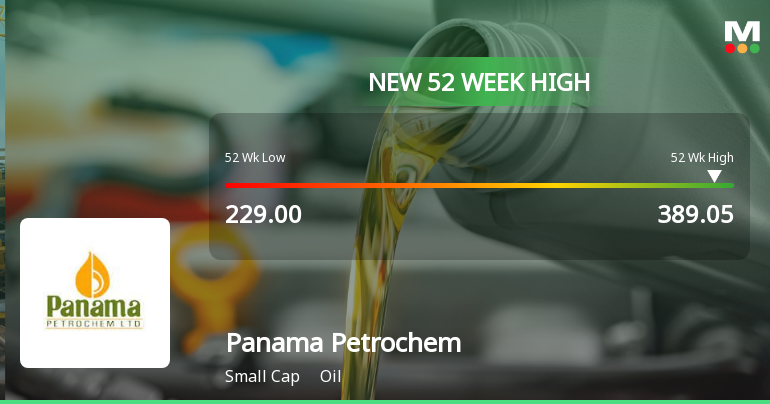 Broad-Based Technical Strength Lifts Panama Petrochem Ltd to 52-Week High of Rs 390