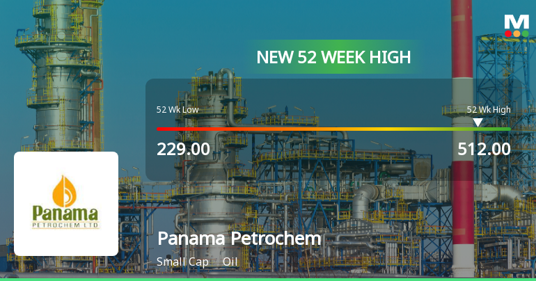 Broad-Based Technical Strength Lifts Panama Petrochem Ltd to 52-Week High of Rs 512