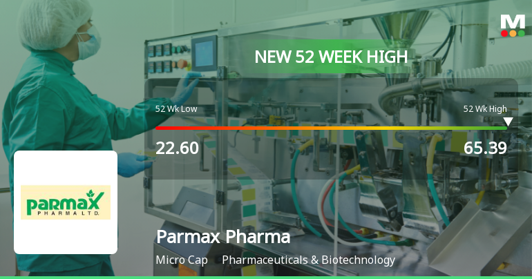 Broad-Based Technical Strength Lifts Parmax Pharma Ltd to 52-Week High of Rs 65.39