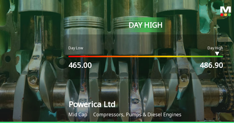 Powerica Ltd Surges 5.34% to Day's High of Rs 480 — Outperforms Sector by 0.95 Percentage Points