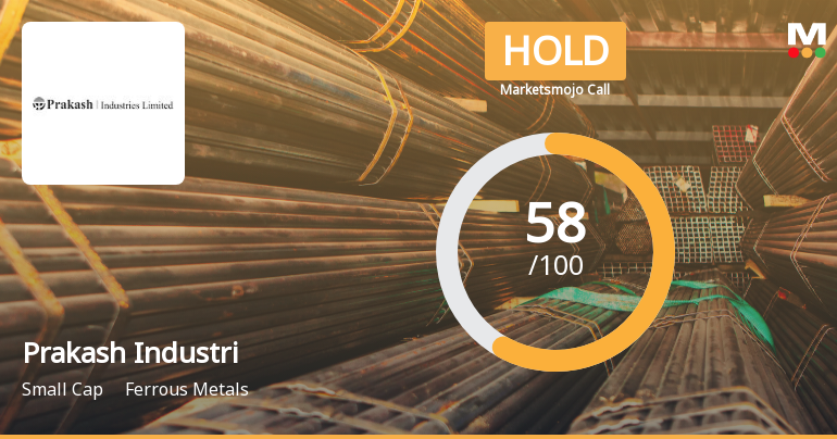Prakash Industries Ltd Upgraded to Hold by MarketsMOJO on Technical Improvements