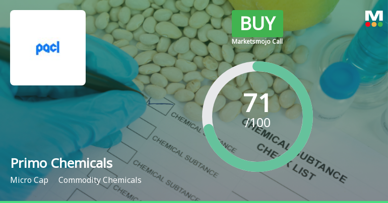 Primo Chemicals Ltd Upgraded to Buy on Improved Valuation and Financial Metrics