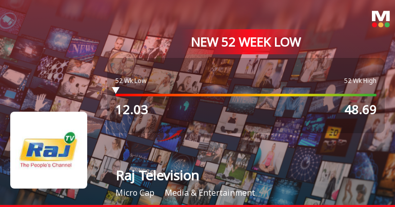 Raj Television Network Ltd Falls to 52-Week Low of Rs 12.03 as Sell-Off Deepens
