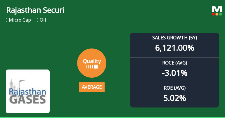 Rajasthan Securities Ltd Upgrades Quality Grade Amid Mixed Fundamental Signals