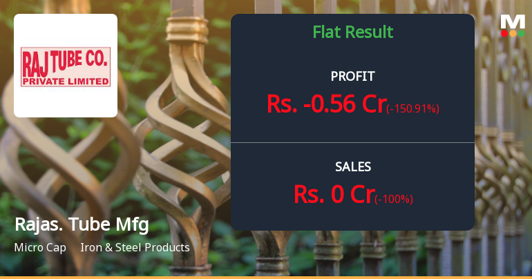Rajasthan Tube Manufacturing Q4 FY26: Operations Grind to Halt as Revenue Collapses to Zero