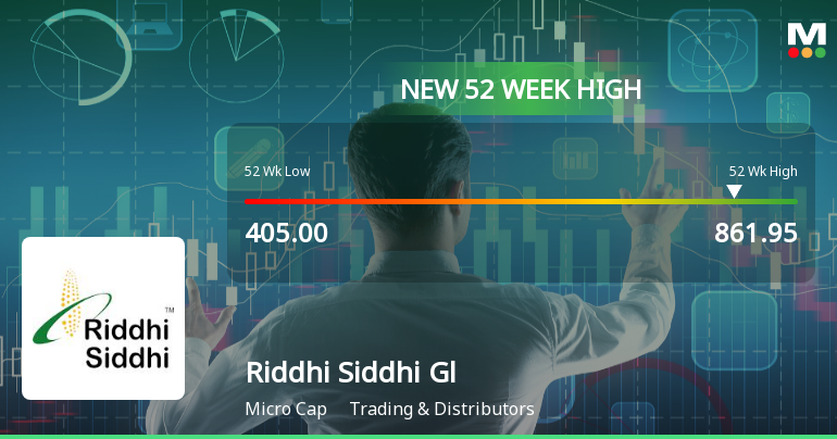 Broad-Based Technical Strength Lifts Riddhi Siddhi Gluco Biols Ltd to 52-Week High of Rs 861.95