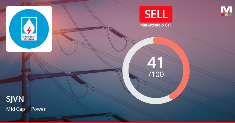 SJVN Ltd. is Rated Sell by MarketsMOJO