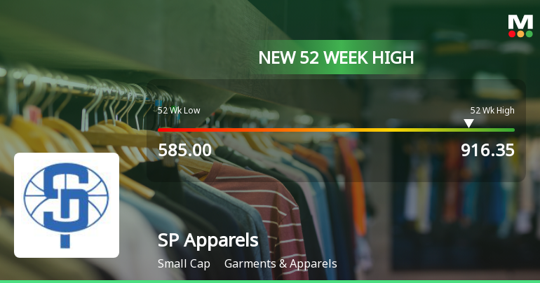 Broad-Based Technical Strength Lifts SP Apparels Ltd. to 52-Week High of Rs 916.35