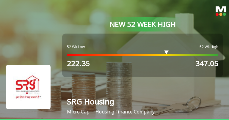 Broad-Based Technical Strength Lifts SRG Housing Finance Ltd to 52-Week High of Rs 347.05