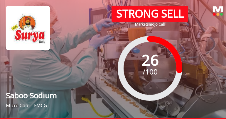 Saboo Sodium Chloro Ltd is Rated Strong Sell