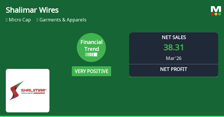 Shalimar Wires Industries Ltd Reports Very Positive Quarterly Financial Performance Amid Margin Expansion