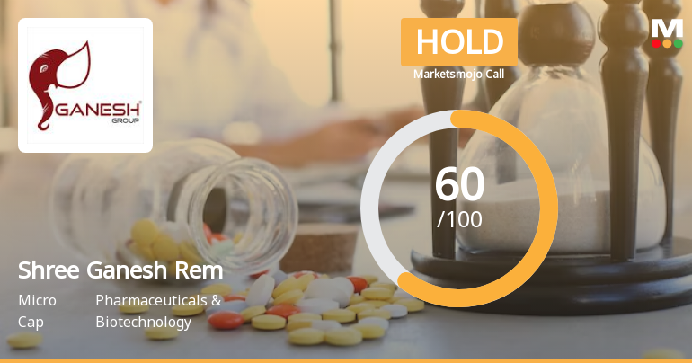 Shree Ganesh Remedies Ltd is Rated Hold