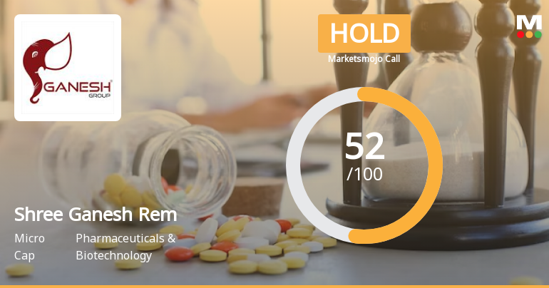 Shree Ganesh Remedies Ltd is Rated Hold
