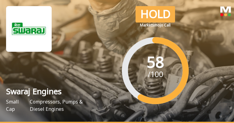 Swaraj Engines Ltd is Rated Hold by MarketsMOJO