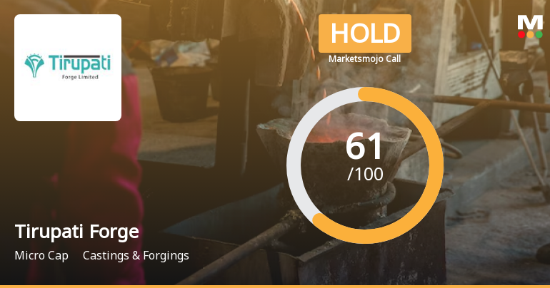 Tirupati Forge Ltd is Rated Hold by MarketsMOJO