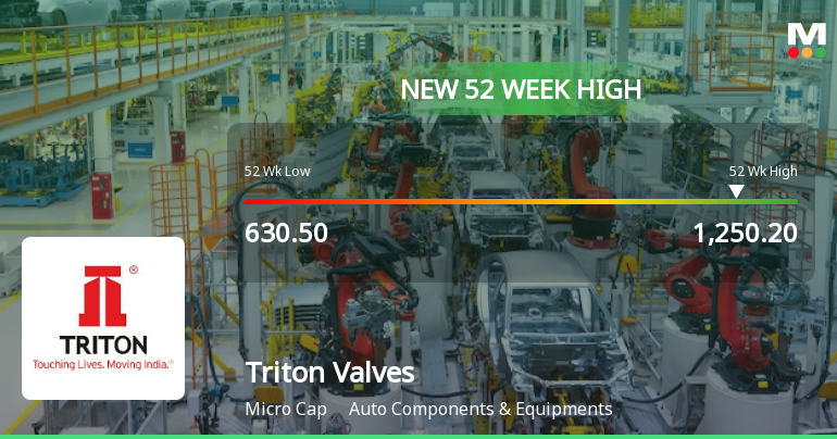 Triton Valves Ltd Hits New 52-Week High of Rs 1250.2 on Back of Strong Technical Signals