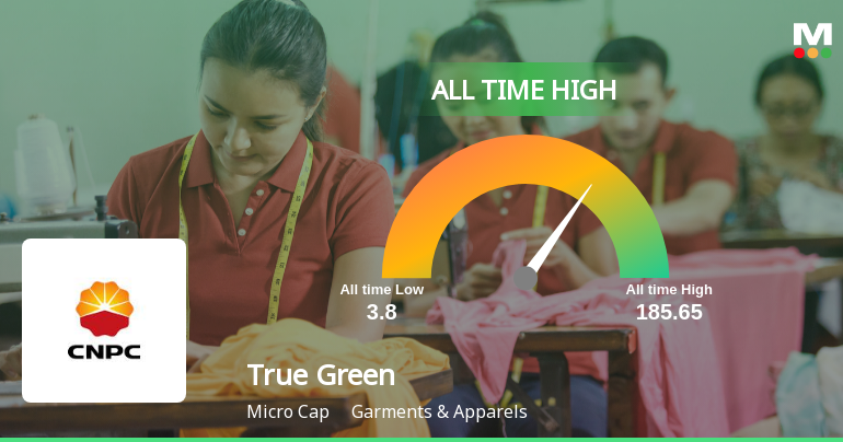 True Green Bio Energy Ltd Hits All-Time High of Rs 185.65 as Momentum Builds Across Timeframes