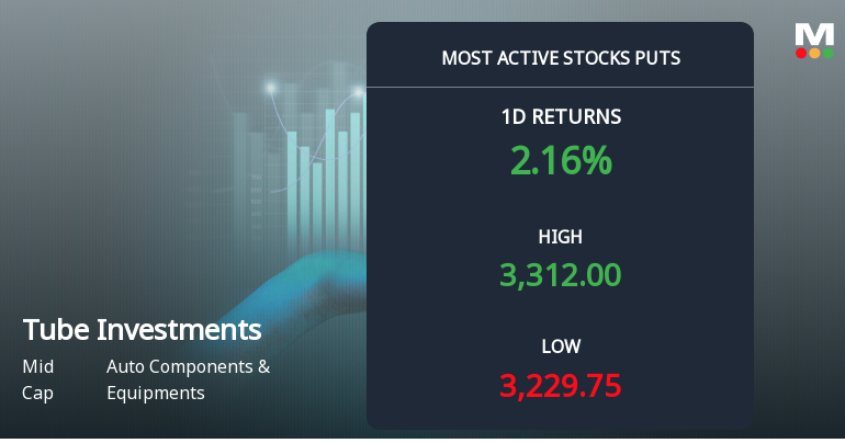 Rs 2,800 Puts — 15% Below Current Price — Draw 5,118 Contracts on Tube Investments of India Ltd