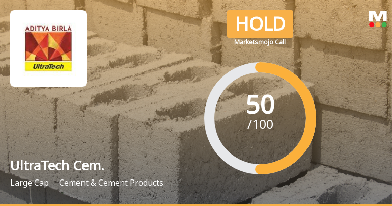 UltraTech Cement Ltd Upgraded to Hold by MarketsMOJO on Improved Technicals and Financials