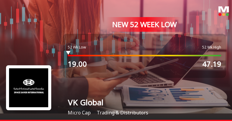 VK Global Industries Ltd Falls to 52-Week Low of Rs 19 as Sell-Off Deepens