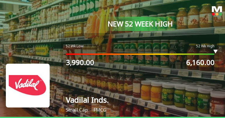 Broad-Based Technical Strength Lifts Vadilal Industries Ltd to 52-Week High of Rs 6160