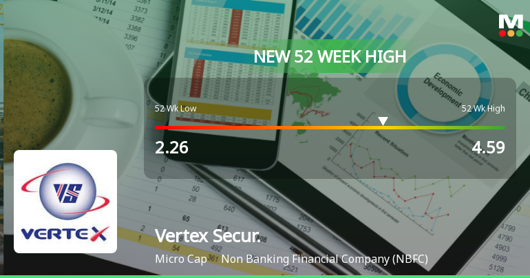 Broad-Based Technical Strength Lifts Vertex Securities Ltd to 52-Week High of Rs 4.59