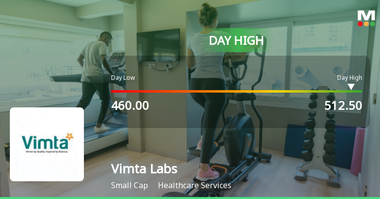 Vimta Labs Ltd Surges 7.19% to Day's High of Rs 497 — Outperforms Sector by 4.16 Percentage Points