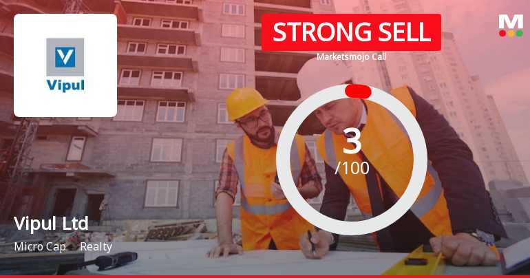 Vipul Ltd is Rated Strong Sell by MarketsMOJO
