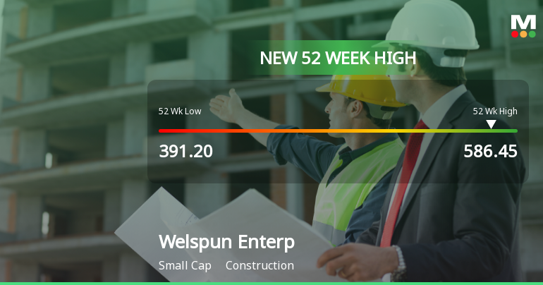 Broad-Based Technical Strength Lifts Welspun Enterprises Ltd to 52-Week High of Rs 586.45