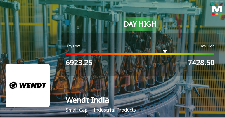 Wendt India Ltd Surges 8.59% to Day's High of Rs 7200 — Outperforms Sector by 5.73 Percentage Points