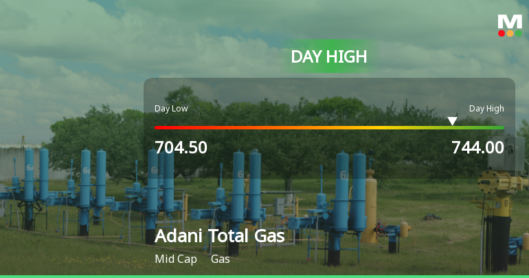 Adani Total Gas Ltd Surges 5.25% to Day's High of Rs 741.05 — Outperforms Sector by 3.88 Percentage Points