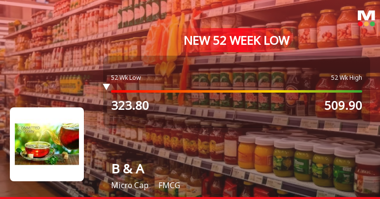 B & A Ltd Falls to 52-Week Low Amid Steep Declines in Sales and Profits