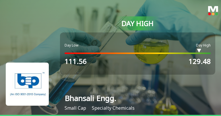 Bhansali Engineering Polymers Ltd Surges 10.64% to Day's High of Rs 128.58 — Outperforms Sector by 12.23 Percentage Points