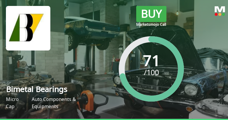 Bimetal Bearings Ltd Upgraded to Buy on Improved Valuation and Financial Trends