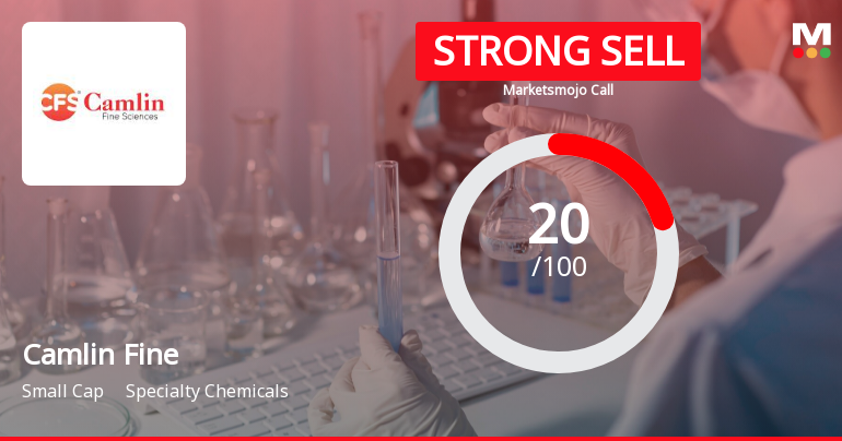 Camlin Fine Sciences Ltd is Rated Strong Sell