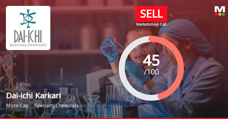 Dai-ichi Karkaria Ltd Upgraded to Sell on Technical Improvements Despite Financial Challenges