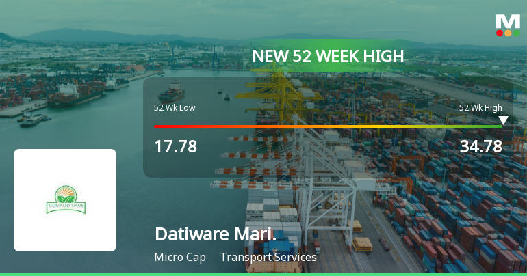 Broad-Based Technical Strength Lifts Datiware Maritime Infra Ltd to 52-Week High of Rs 34.78