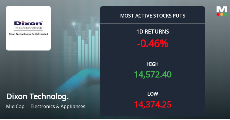 4665 Put Contracts on Dixon Technologies at Rs 14,000 Strike Ahead of 28 Jul Expiry