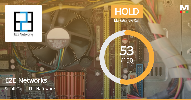 E2E Networks Ltd is Rated Hold by MarketsMOJO