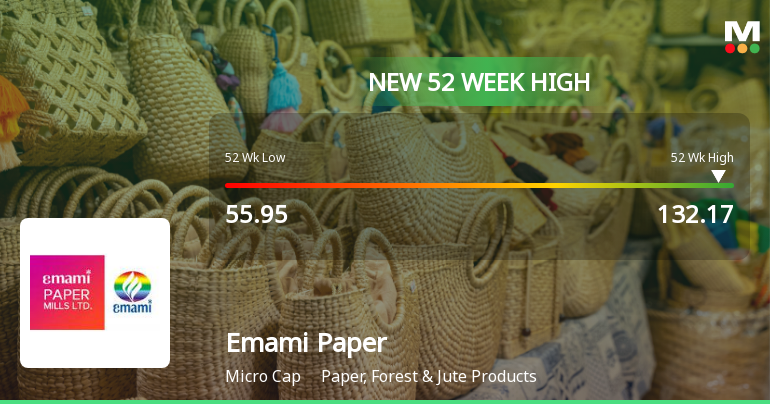 Broad-Based Technical Strength Lifts Emami Paper Mills Ltd to 52-Week High of Rs 132.17