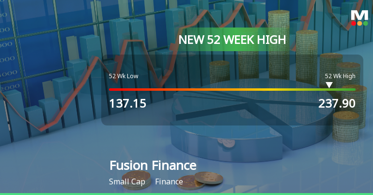 Broad-Based Technical Strength Lifts Fusion Finance Ltd to 52-Week High of Rs 237.9