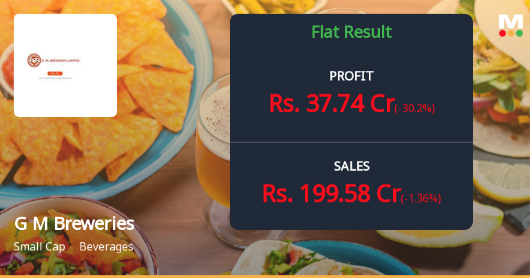 G M Breweries Q1 FY27: Profit Plunges 38% Despite Strong Revenue Growth