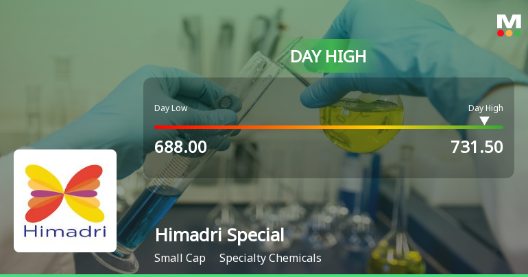Himadri Speciality Chemical Ltd Surges 7.07% to Day's High of Rs 730.5 — Outperforms Sector by 6.13 Percentage Points