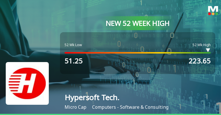 Broad-Based Technical Strength Lifts Hypersoft Technologies Ltd to 52-Week High of Rs 223.65