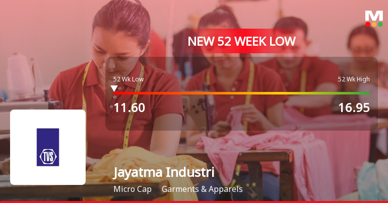 Jayatma Industries Ltd Falls to 52-Week Low of Rs 11.6 as Sell-Off Deepens