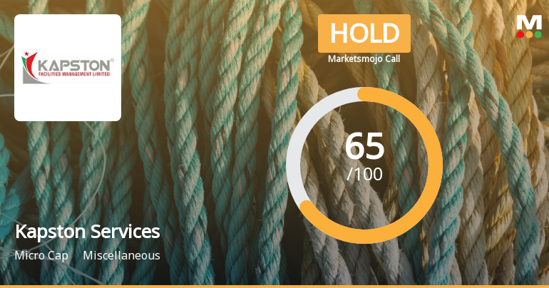 Kapston Services Ltd is Rated Hold by MarketsMOJO