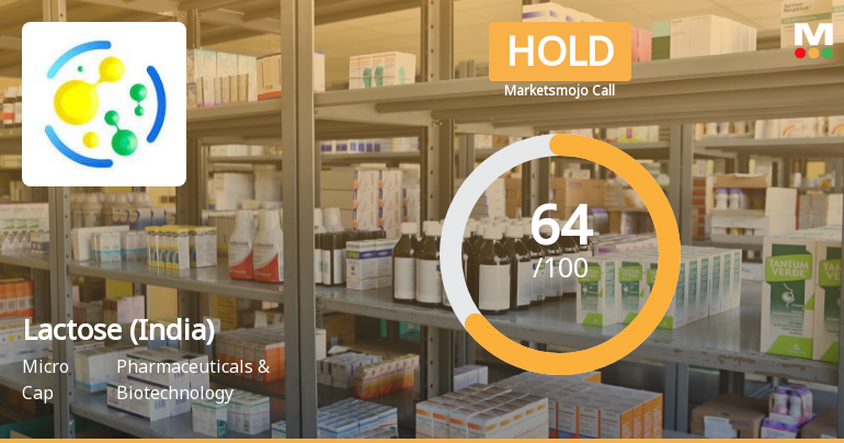Lactose (India) Ltd is Rated Hold by MarketsMOJO