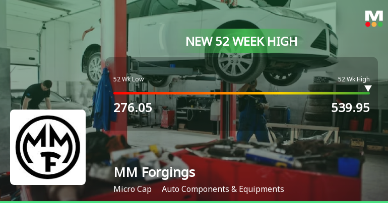 Broad-Based Technical Strength Lifts MM Forgings Ltd. to 52-Week High of Rs 539.95